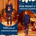 thumbnail image 3 of ELUTONG Adult Christmas Pajamas, One set of men's or Women's Long Sleeve Santa Claus and Christmas Snowman Sleepwear Navy Blue S-2XL, 3 of 6