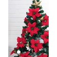 thumbnail image 2 of 15 piezas de flores artificiales de flor de Pascua de 16 cm con clips Decoraciones para árboles de Navidad Guirnaldas Guirnaldas Decoraciones navideñas (Rojo) esquí esquí Gafas de esquí, 2 of 5