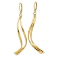 thumbnail image 3 of FJC Finejewelers 14 kt Yellow Gold Dangle Polished Leverback Earrings 73 mm x 2 mm, 3 of 6