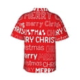 thumbnail image 3 of Merry Christmas Hawaiian Shirts For Men, Summer Short-Sleeve Relaxed-Fit Button-Down Shirts 3x-Large, 3 of 9