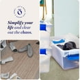 thumbnail image 6 of 5 Pack Small Clear Plastic Storage Bins with Latching Lids, 7.5 Quart, Blue, 6 of 18