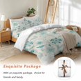 thumbnail image 7 of Abstract Ethnic Flower Bedding Duvet Cover Set Full Size 4 Pieces Vintage Green Pattern Bedding Set with Zipper Closure, 1 Comforter Cover 86x86 Inches 1 Flat Sheet & 2 Pillow Cases, 7 of 7