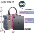 thumbnail image 3 of LHSHID Women Purse Satchel Bag Long Crossbody Classy Tote Bag Top Handle Vegan Leather Ladies Handbags Embossed Pattern, 3 of 8