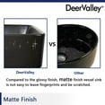 thumbnail image 6 of DeerValley DV-2V031 Matte Black Bathroom Vessel Sink Above Counter Rectangular Countertop Sink for Cabinet Lavatory Vanity (17.75'' L x 14.76'' W x 5.5'' H), 6 of 8