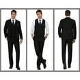 thumbnail image 2 of MAGE MALE Men's 3 Pieces Suit Elegant Solid One Button Slim Fit Single Breasted Party Blazer Vest Pants Set, 2 of 6