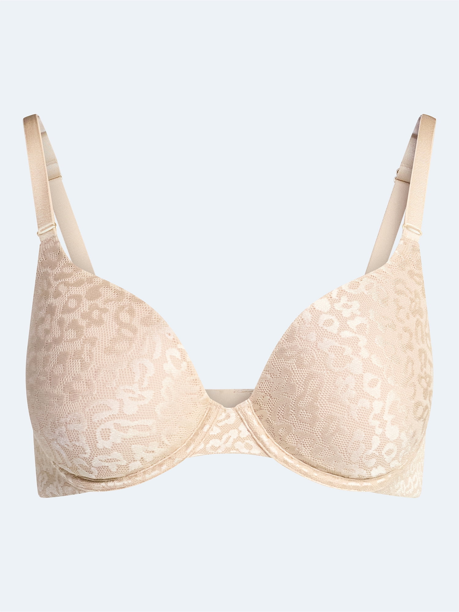 Joyspun Women's Leopard Print T-Shirt Bra, Sizes 32A-42DDD