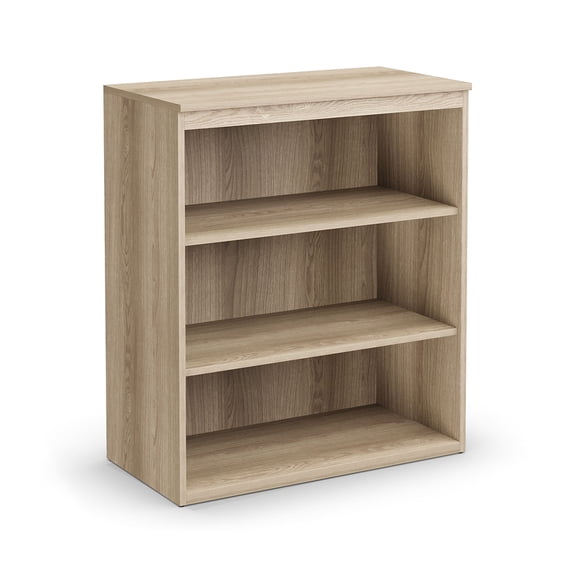 At Work Three Shelf Bookcase Warm Ash Laminate