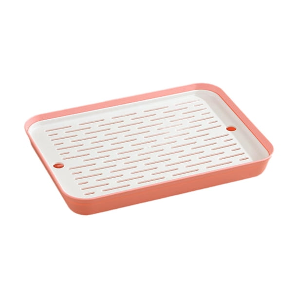 Arenero para conejos, caja de para jaula, bandeja sanitaria antisalpicaduras, accesorios para jaula, bandeja para orinal, para chinchillas y Rosa
