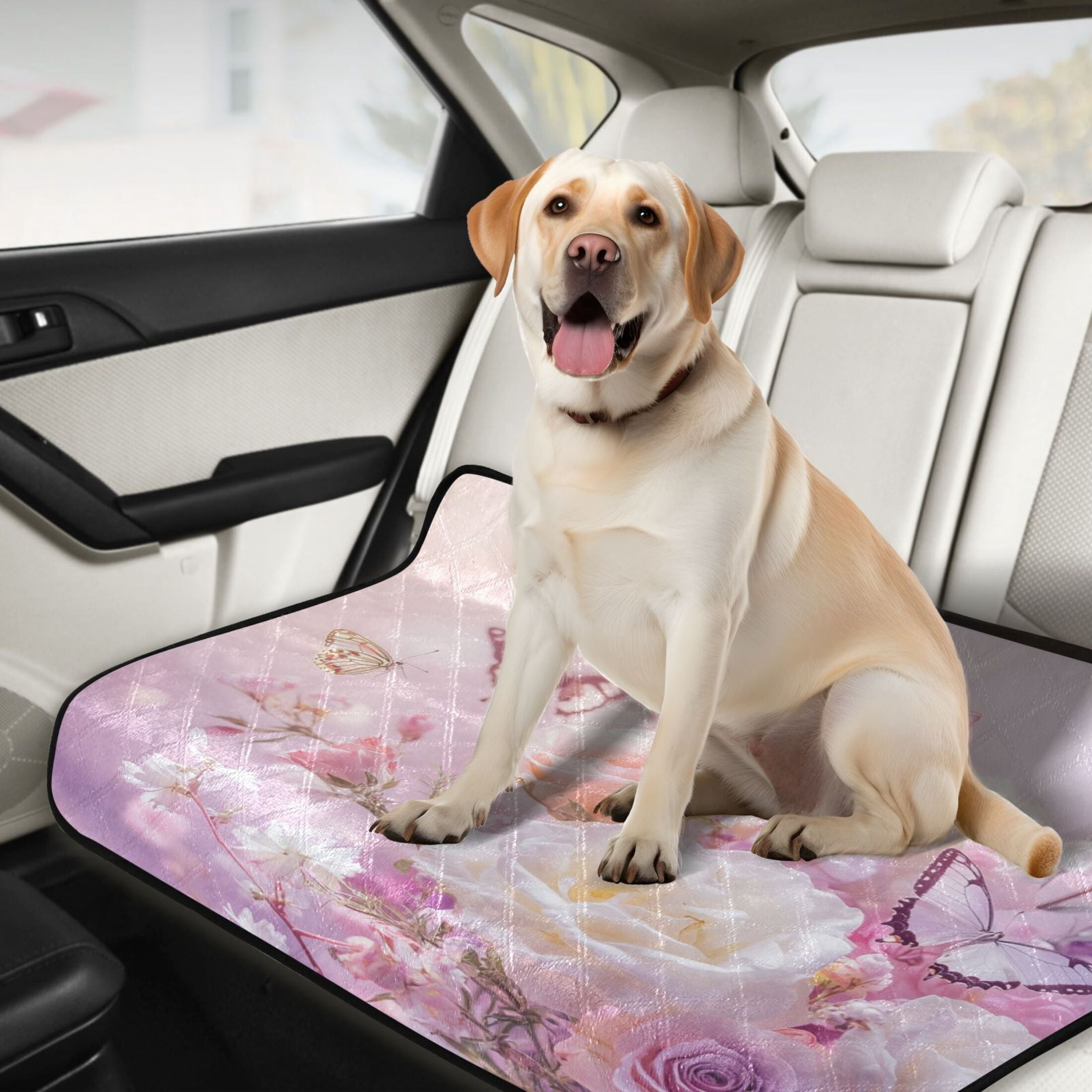 Qxltty Butterfly Garden Cat litter Pads Pet Set of 3 Diaper Mats Center Anti-leakage Layer Absorbent Soft and Comfortable