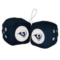 thumbnail image 1 of Fremont Die 2324598050 Los Angeles Rams White Logo Fuzzy Dice, 1 of 1