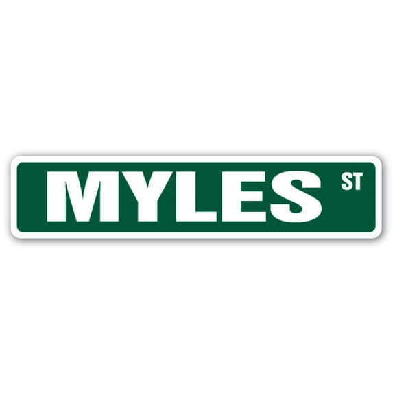 MYLES Street Sign Childrens Name Room Sign | Indoor/Outdoor |  30" Wide