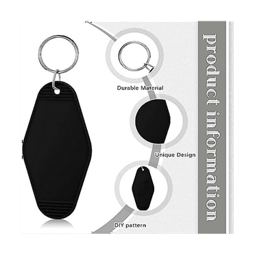 50 Pcs Motel Keychain Blank Hotel Keychain Sublimation Vintage Keychain Bulk for Ornament A