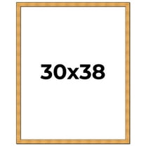 30x38 Frame Gold Rustic Solid Wood Picture Frame | 1.25 Inch Wide Moulding | Rustique Gold