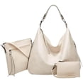thumbnail image 4 of JUPA Place Vegan Leather Hobo Women's Tote, Shoulder Crossbody and Wristlet Handbag 3Pcs sets -Crossbody Shoulder Work School Hobo Handbag Purse - Multi-Pocket Travel Business Handbag 3pcs Set, 4 of 4