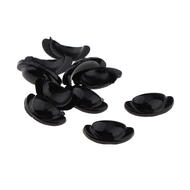 10 tiradores de cajón de hardware a escala 1/6, juguetes en miniatura para casa de muñecas para puerta/cajón Negro