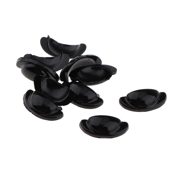 Pomos de puerta a escala 1:6, manijas para casa de muñecas, accesorio de decoración DIY en miniatura, 10 Uds., negro perfke Manijas de puerta de casa de muñecas