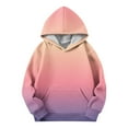 thumbnail image 5 of Cmfcve Children's Pullover Hoodies 4-14 Unisex Kids Gradient Print Athletic Sweatshirts Long Sleeves Soft Fleece Jacket with Pockets, 5 of 9