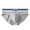 Gray, variant on Kmdttou Men's Mid-Rise Plus Size Underwear Comfortable Breathable Briefs (Size:M-3XL)