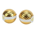 2pcs Golf Ribbon Ball Gold Plated Colored Ribbon Golf Balls for Opening