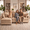 Light Coffee, variant on EHANCIS 105" Modular Sectional Sofa, 3 Seater Chenille L Shape Couch with Ottoman, Black