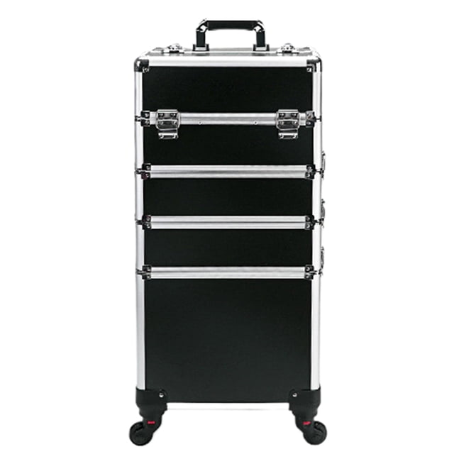 Caja de Almacenamiento de Herramientas Estuche de Maquillaje con Ruedas Btafrte Gran Capacidad Giratorias 360