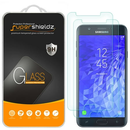 [2-Pack] Supershieldz for Samsung Galaxy J7 (2018) Tempered Glass Screen Protector, Anti-Scratch, Anti-Fingerprint, Bubble Free