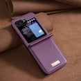 thumbnail image 5 of Dteck Case for Samsung Galaxy Z Flip 6,Luxury Leather Case PC Slim Back Cover for Galaxy Z Flip 6 5G,Darkpurple, 5 of 6
