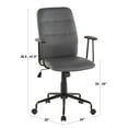 thumbnail image 2 of Lumisource Fredrick Contemporary Desk Chair OC-FRED BK+GY, 2 of 9