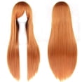 thumbnail image 1 of Peluca Naranja Mate Cabello Liso Largo Sintetica con Fleco naranja Unitalla Lymalimoon SW Lisa Naranja 232, 1 of 5