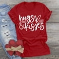 thumbnail image 2 of RKSTN Hauts pour Femmes Saint-Valentin Cœur d'Amour Lettres Imprimées Mode Blouse Confortable Hauts Tempérament Couleur Unie Col Rond Manches Courtes Hauts, 2 of 5