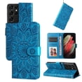 thumbnail image 1 of Funda tipo cartera GANGXUN para Samsung Galaxy S21 Ultra , diseño girasol, cuero PU, soporte, cierre magnético, tarjetero, 1 of 5