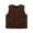 Coffee, variant on Kids Boys Girls Sherpa Vest Button Down Sleeveless Lightweight Jacket Winter Warm Soft Pocket Waistcoat