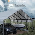 thumbnail image 3 of Riedhoff Metal Carport 20 x 25 x 13 ft for 2 Cars, Heavy Duty, Light Gray, 3 of 10