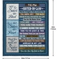 thumbnail image 2 of Sister in Law Birthday Gifts for Sister in Law From Sister in Law Blanket 50"x60", Sister in Law Gifts for Women, Bonus Sister Gifts, Sister in Law Gifts Ideas for Wedding Christmas Mothers Day, 2 of 6