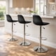thumbnail image 2 of Sillas para Bar y Barra de Cocina con Respaldo y Reposapies de Altura Ajustable Banco Taburete Giratorio con Asiento Acolchado de Diseño Moderno Set 3 Piezas Negro, 2 of 6