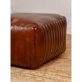 thumbnail image 6 of BBH Homes Handmade Beige Leather Round Pouf Ottoman BBBACPF0008 Indoor Decor, 6 of 6