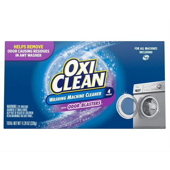OxiClean Washing Machine Cleaner with Odor Blasters, 4 Count