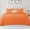 Orange, variant on Exclusivo Mezcla King Size Quilt Bedding Set, Lightweight Soft Grey King Bedspreads Coverlets with Geometric Stitched Pattern