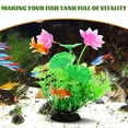 thumbnail image 4 of 2pcs Betta Fish Tank Plant Decoration Water Grass Decor Simulation Lotus Ornament, 4 of 9