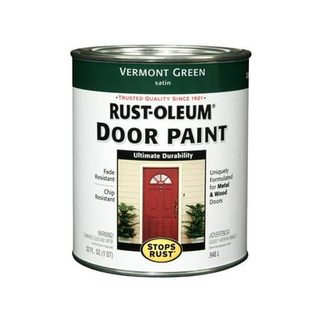 Rust-Oleum 238316 QT VermGRN Satin Door Paint (Best Way To Paint Interior Doors White)