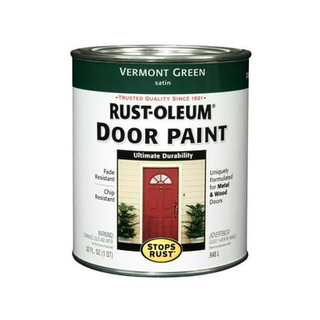 Rust Oleum 238316 Qt Vermgrn Satin Door Paint Walmart Com