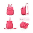 thumbnail image 5 of KL928 Mini Leather Backpack Purse Women's Mini Quilted Zipped Backpack Bow Knot Polka Dot Cute Mini Backpack, 5 of 7