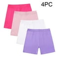 thumbnail image 2 of Ugoldhm 4-Packs Athletic Running Shorts for Little Girls Stretch Comfy Under Dress Dance Cartwheel Shorts Size 5-14, 2 of 9