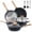 Black, variant on RUIE 12-Piece Pots and Pans Set, Ceramic Nonstick Cookware Set with Steamer and Utensils, Induction Compatible, Cream White