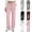 #02 Pink, variant on Spring Summer Pants for Women Soft Lounge Wide Leg Sweat Pants Elastic Waist Mid-Weight Pajama Pants with Pockets, #02 Light Gray S