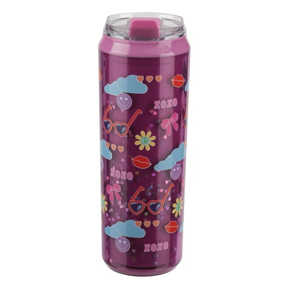 Valentine Icons Tumbler, Pink, 16 oz, Valentine's Day by Way To Celebrate