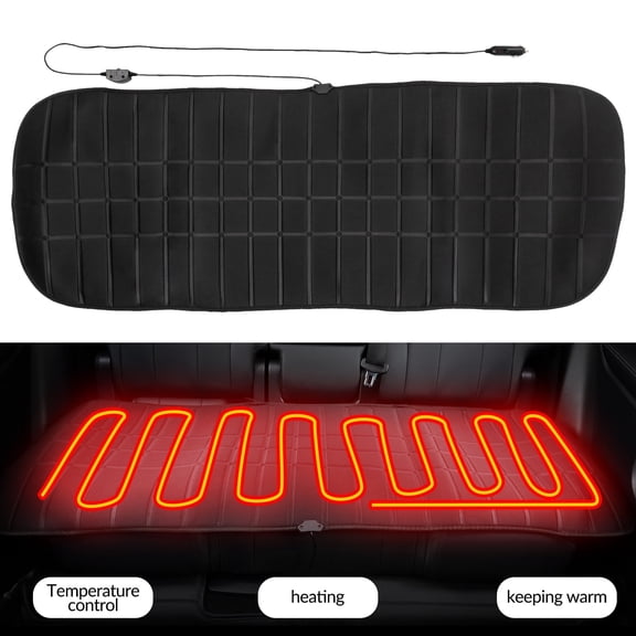 XUKEY Heated Car Rear Seat Cushion Back Seat Cover Universal Warmer Heating Warming Pad