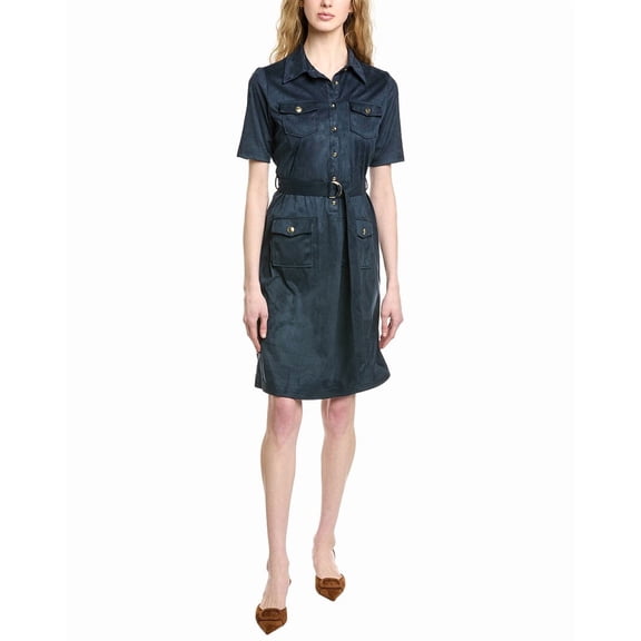 Nanette Nanette Lepore womens Shirtdress, 12, Blue