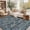 Blue, variant on Washable Runner Rug 2x6 Modern Floral Print Botanical Carpet for Kitchen Soft Non Slip Laundry Bathroom Mat Low Pile Throw Rug for Living Room Bedroom, Blue