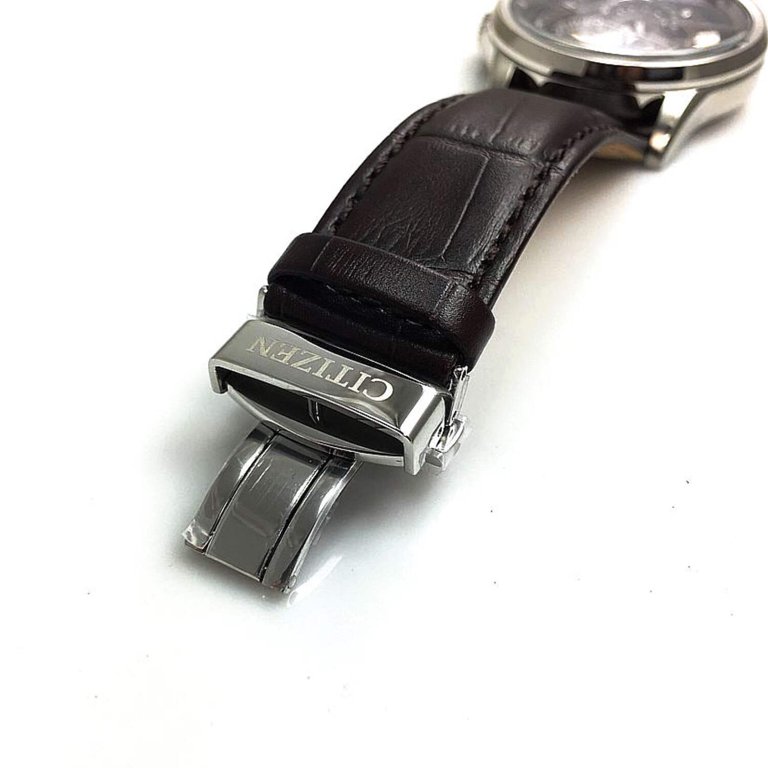 Citizen Calendrier Brown Dial Leather Strap Men's Watch BU2020-29X